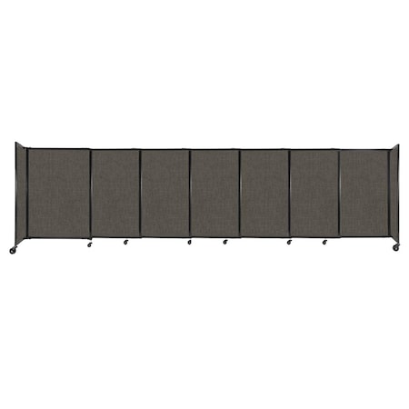 Versare StraightWall Sliding Portable Partition 15'6" x 4' Mocha Fabric 1448550